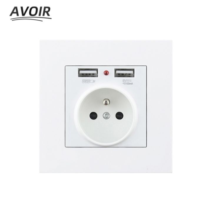 new-popular89-avoir-wallelectricfr-มาตรฐานฝรั่งเศส-withusb-2ablack-gold-graypanel-electric220v