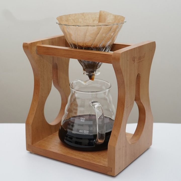 appliance-display-rack-kitchen-restaurant-portable-wooden-filter-rack-filter-stand-hand-brewed-coffee