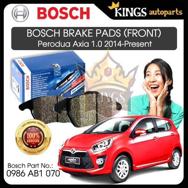 BOSCH FRONT BRAKE PAD KERETA PERODUA AXIA 1.0 2014PRESENT 0986