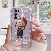 เคส Chenyyka สำหรับ OPPO Reno 5 5G Reno 5K 5G X3 5K 5G เคสลายการ์ตูนน่ารักผู้หญิงสวยเนื้อครีมกันกระแทกแบบใสนิ่มเคสมือถือสร้างสรรค์เคสโปร่งใสลายกล้องถ่ายรูปสีอ่อนโยนฝาครอบป้องกัน