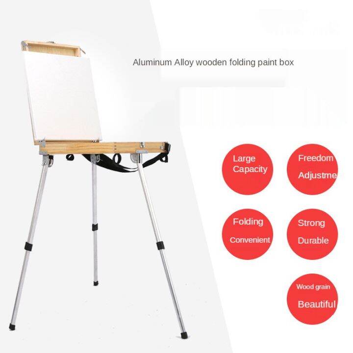 Free Dream Premium Beech Wood Stand Easel Box Portable Folding Wooden