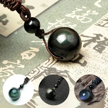 Rainbow eye obsidian on sale necklace