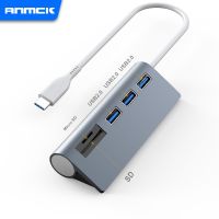 Anmck USB C Hub With SD/TF Card Reader Splitter For Computer Accessories USB Adapter 5 Port USB 2.0 Hub For Laptops Mac Pro PC