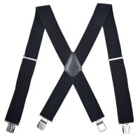 5cm mens wide and high elastic elastic strap clip elderly fat man trousers stra5cm男士宽高弹力松紧背带夹老人胖人西裤吊带肩带吊裤带四夹背带9.2