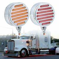 【CW】2pcs 12V 98 LED Car Truck Side Maker Lights Turn Signal Lamp For Trailers Lorry Tractors