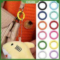 CHUAN 5pcs 2.45 ซม. ทริกเกอร์แบบกลม ประตูชุบ Carabiner Purses Handbags Spring O-Ring Buckles หัวเข็มขัด คลิปหนีบสแน็ป