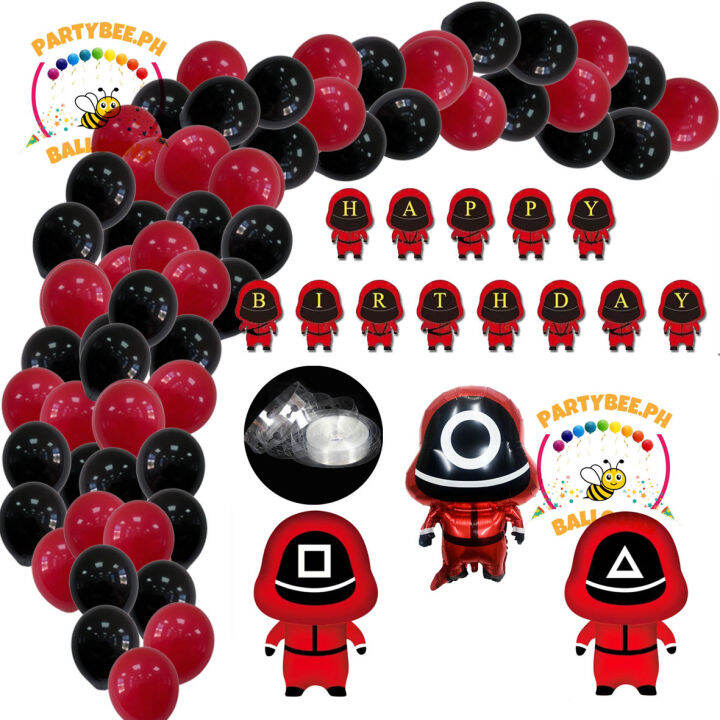 SALE !!! Squid Game Package Party Balloons Packs & Sets Boys Birthday