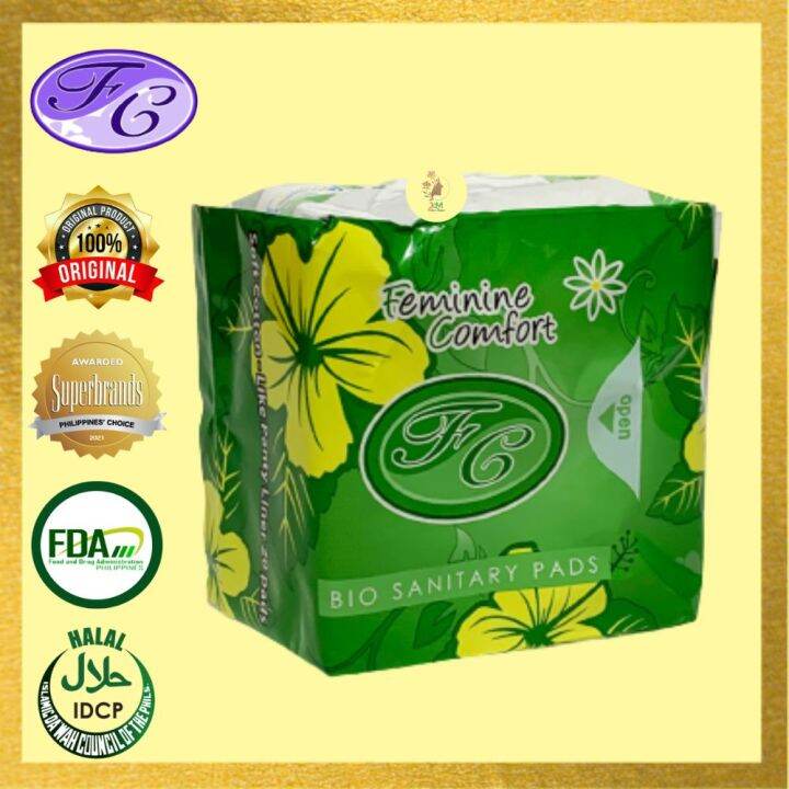 100 Original FC Bio Sanitary Pads Panty Liner (Green) Lazada PH