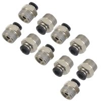 QDLJ-10pcs 3/8" Bspt Male Thread To 6mm Tube Push In Joint Pneumatic Connector Quick Fittings