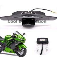 Aparts ที่ใส่ป้ายทะเบียนดัดแปลงรถจักรยานยนต์พร้อมไฟ LED สำหรับ KAWASAKI ZX-14R ZZR 1400 2006-2020ชิ้นส่วนที่วางแผ่นป้ายทะเบียนรถยนต์ด้านหลัง