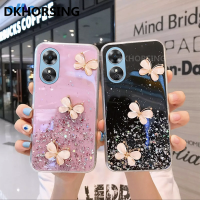 DKHORSING ปลอกอ่อนแวววาวแฟชั่น OPPO A78ผีเสื้อคริสตัล5G ตกแต่งเคสโทรศัพท์แวววาว Oppo A78เจลเงาเลื่อมฝาหลังแบบใส2023