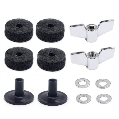 【Worth-Buy】 Hlby Drum Accessories Kit: Felts Cymbal Sleeves Wing Nuts