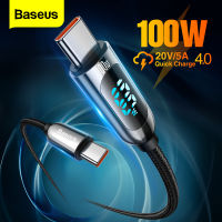 Baseus Official Store สายชาร์จ สายชาร์จเร็ว PD100W USB C Cable for MacBook 2021 2020 5A Fast Charging USB Type C Cable For Vivo Oppo Xiaomi Samsung Huawei Data Wire Phone Charging Cable