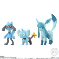 Bandai Genuine Pokemon Scale World 1/20 Lucario Bidoof  Riolu Shinx Gible Leafeon Luxray Dawn Lucas Model Ornament Toys