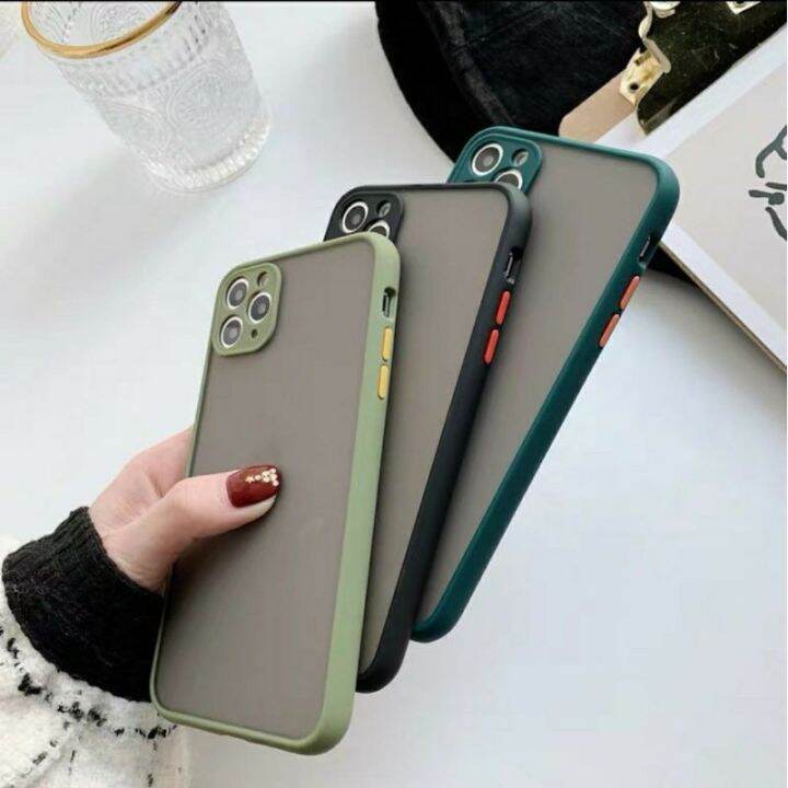 b1เคสขอบสีหลังขุ่น-กันกล้อง-เคสด้าน-oppoรุ่นใหม่-oppo-a94-f5-f7-a16-reno-6-6z-reno-5-a15-a15sเคสกันกระแทก-พร้อมส่งจากไทย