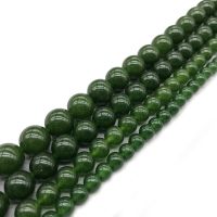 【CC】☊  Stone Jades Beads Jewelry Making 15 inch Necklace 4 6 8 10 12mm Strand