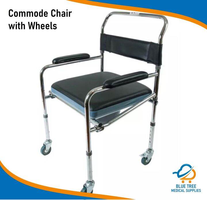 Commode Chair with Wheels Foldable Commode Chair Adult Commode Chair ...