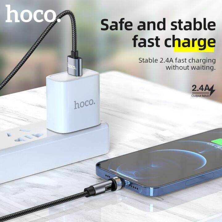 hoco-สาย-usb-หัวแม่เหล็กชาร์จเร็วแบบหมุนได้13pro-12-iphone-c-11สาย360ข้อมูลสำหรับการชาร์จไมโคร-usb-สูงสุด