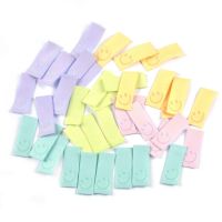 50Pcs New Candy Color Embroidery Smile Labels For Sewing Accessories Clothes Washable Care Garment Bags Tags DIY Supplies c3513 Labels