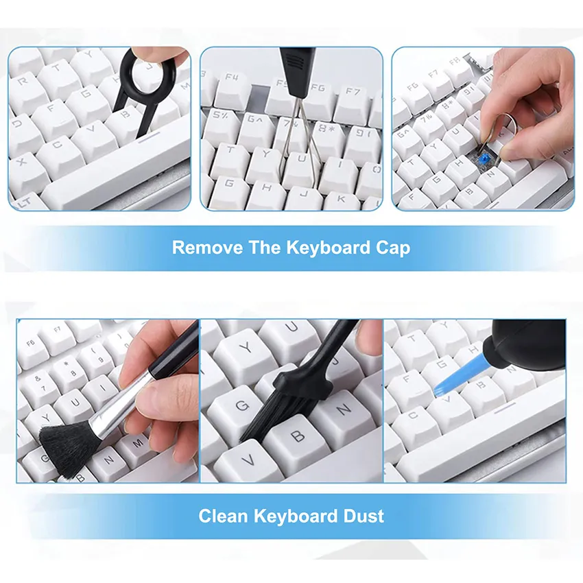 Small Anti Static ESD Safe Cleaning Dust Brush Kit for Phone Computer  Keyboard Laptop Screen Camera Lens,ESD Precision Plastic Tweezers  Set,Microfiber