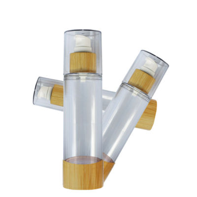 Vacuum Cream Skin Care Lotion Serum Eco-friendly Pump Bottles Bamboo