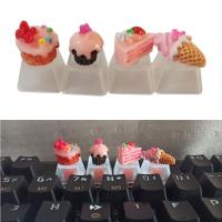 1Pc DIY ABS Keycapสีชมพูน่ารักเค้กไอศครีมสำหรับแป้นพิมพ์กลR4ความสูง