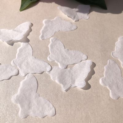 White Butterfly Bridal Shower confetti Wedding Flameproof Biodegradable tissue confetti 2000 pieces