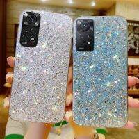 [ร้อน] แวววาวระยิบระยับเคสซิลิโคนสำหรับ Xiaomi Redmi Note 11 11S 10S 9S 9A 9C 10C 9T POCO X3 X4 F4ฟอยล์สีเงินฝาหลังแบบนิ่ม