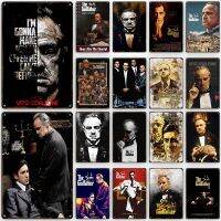 Lupeishop The Godfather ภาพยนตร์ป้ายโลหะพิมพ์ Cinema ห้องนั่งเล่น Wall Decor - Vintage Art ตกแต่ง Plaque สำหรับ Modern Home Decor Aesthetic