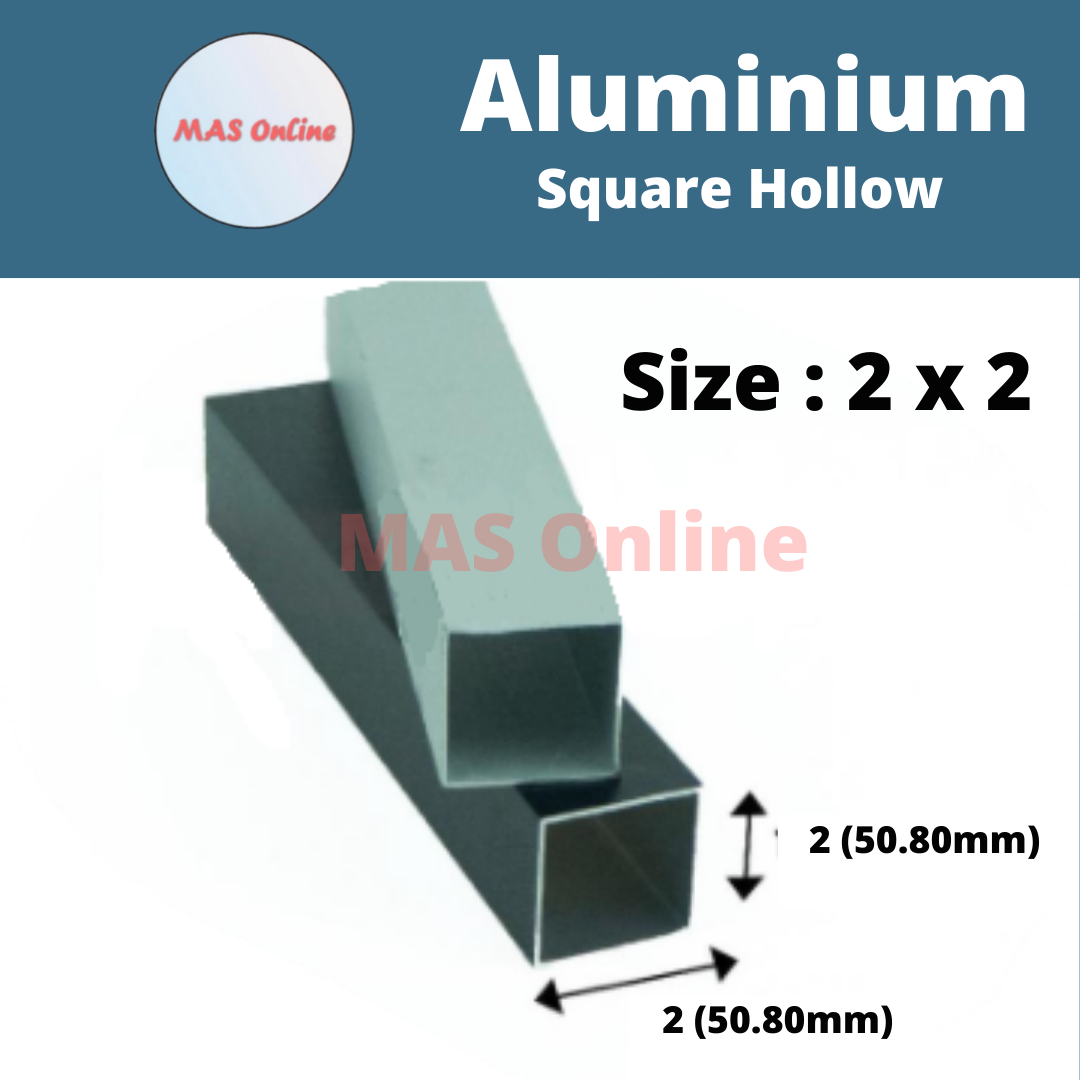 Aluminum 3003-H4 Hollow Rectangular Bar 36 Length 0.014 Wall ASTM B210 7/32 x 7/32 Pack of 3