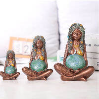 ERMAKOVA Resin Millennial Gaia Statue Mother Earth Goddess Figurine Mothers Day Gift &amp; Home Garden Decoration Figurine