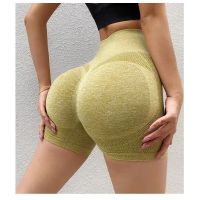 Women Sports Shorts High Waist Push Up Gym Shorts Leggings Honey Hip Fitness Yoga Quick-drying Seamless Three-point Shorts