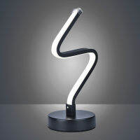 Indoor Table Lamp Modern Spiral Wave Shape Night Light Home Bedroom Ho Bedside Lamp Acrylic Metal Wall LED Lighting