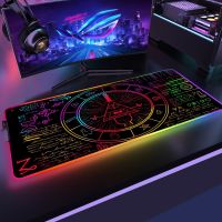 1แผ่นรองเมาส์ RGB Xxl อุปกรณ์เสริมสำหรับเล่นเกม Mause Pad ไฟ LED พรมใหญ่เมาส์เล่นเกมพรมคีย์บอร์ดแผ่นรองปูโต๊ะ Backlit