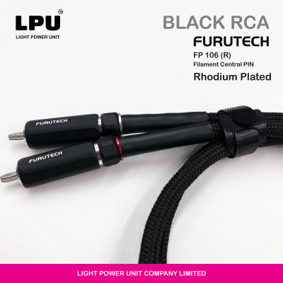 LPU BLACK RCA Furutech FP 106 ( Rhodium Plated ) 2 เส้น ความยาว 1 เมตร หัว Furutech ชุบโรเดียม