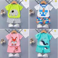 Summer Suit for Kids 2023 Cotton Baby Clothes Boys Girls Short Sleeve T-shirt+Shorts 2pcs Set Outfits Ensemble Bebe Garcon  by Hs2023