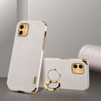 iPhone 11 Case,RUILEAN Crocodile Pattern 360 Degree Rotating Ring Protective Cover (Compatible with Magnetic Car) for iPhone 11