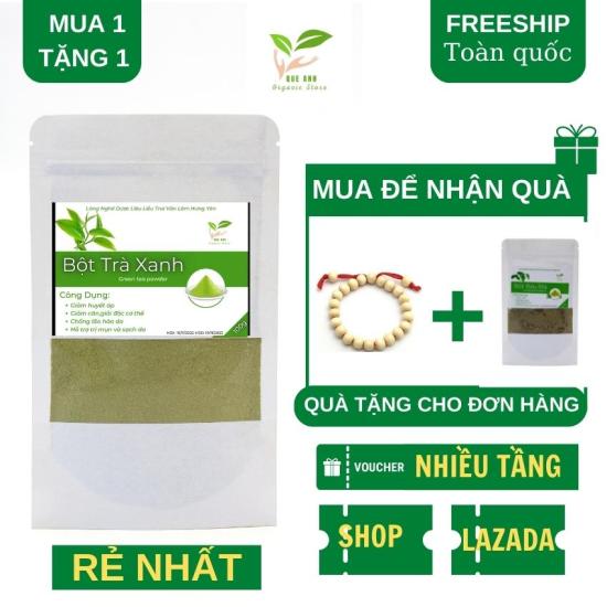 Green tea powder pure dryer cold qa organic 100g 500g - ảnh sản phẩm 1