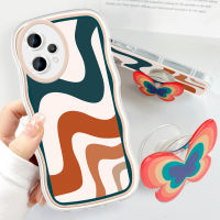 เคสโทรศัพท์ Realme 9i 9 9 9 4G 9 Pro + 5G Realme 3 Pro 6 5 Pro Realme 8 8 8 Pro 8I Realme 8 5G (พร้อมตัวยึดฟรี) เคสป้องกันกล้องคลุมทั้งหมดกันกระแทกลายเส้นสไตล์เรียบง่ายหลากสีหยักนิ่มแฟชั่น