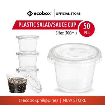 25ml-100ml 50-1000pcs Plastic Takeaway Sauce Cup Containers