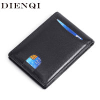 DIENQI Rfid Genuine Leather Men Wallet Money Bag Slim Thin Card Man Wallet Luxury Male Small Short Purse Bi-fold Vallet Billfold