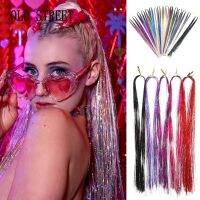 Sparkle Synthetic Hair Extensions for Accessories High Temperature Fiber Bling Women 39;s Hair Tinsel Glitter Strands In Braiders