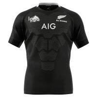 All Blacks Jersi นิวซีแลนด์สีดำทั้งหมดเสื้อเจอร์ซีย์สำหรับเล่นรักบี้บ้านและนอกบ้าน