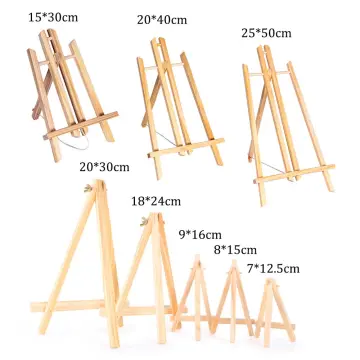 Natural Wood Mini Easel Frame Tripod Display Meeting Wedding Table