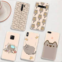 BY130 Cute Cat อ่อนนุ่ม โปร่งใส เคสโทรศัพท์ หรับ Samsung A34 M52 A04 M30S A23 M23 M53 M21 A54 M30 A40S A9 A14 A04S M33 Plus