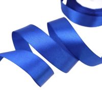 ；‘。、’ (25 Yards/Roll) Blue Single  Satin Rion Wholesale Gift Wrapping Christmas Handmade DIY Rions