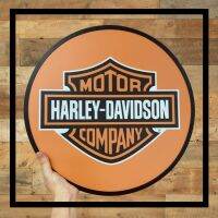 Harley Davidson ป้ายไฟled ป้ายไฟร้าน กล่องไฟ ป้ายด้านเดียว พร้อมโลโก้ ฮาเล่ย์เดวิดสัน ขนาด 30-40 ซม. lightbox one side diameter 30-40 cm. พร้อมส่ง