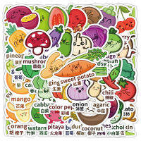 พร้อมส่ง！Cute ผลไม้ ผัก HSK kids learning language ภาษาจีน การเรียนภาษา 中文 ENGLISH sticker สติกเกอร์กันน้ำรูปแบบที่แตกต่างกัน 60ชิ้น