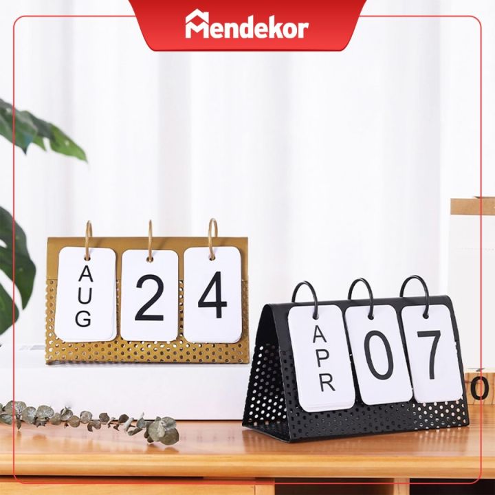 Brender| Kalender Meja Calendar Segala Tahun Besi Hiasan Dekorasi Unik ...