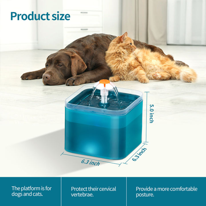 teekland-น้ำพุก็อกน้ำดื่มสำหรับสัตว์เลี้ยงระบบอัตโนมัติ-2l-67ออนซ์มีไฟ-led-และตัวกรองสำหรับแมวและสุนัขขนาดเล็ก